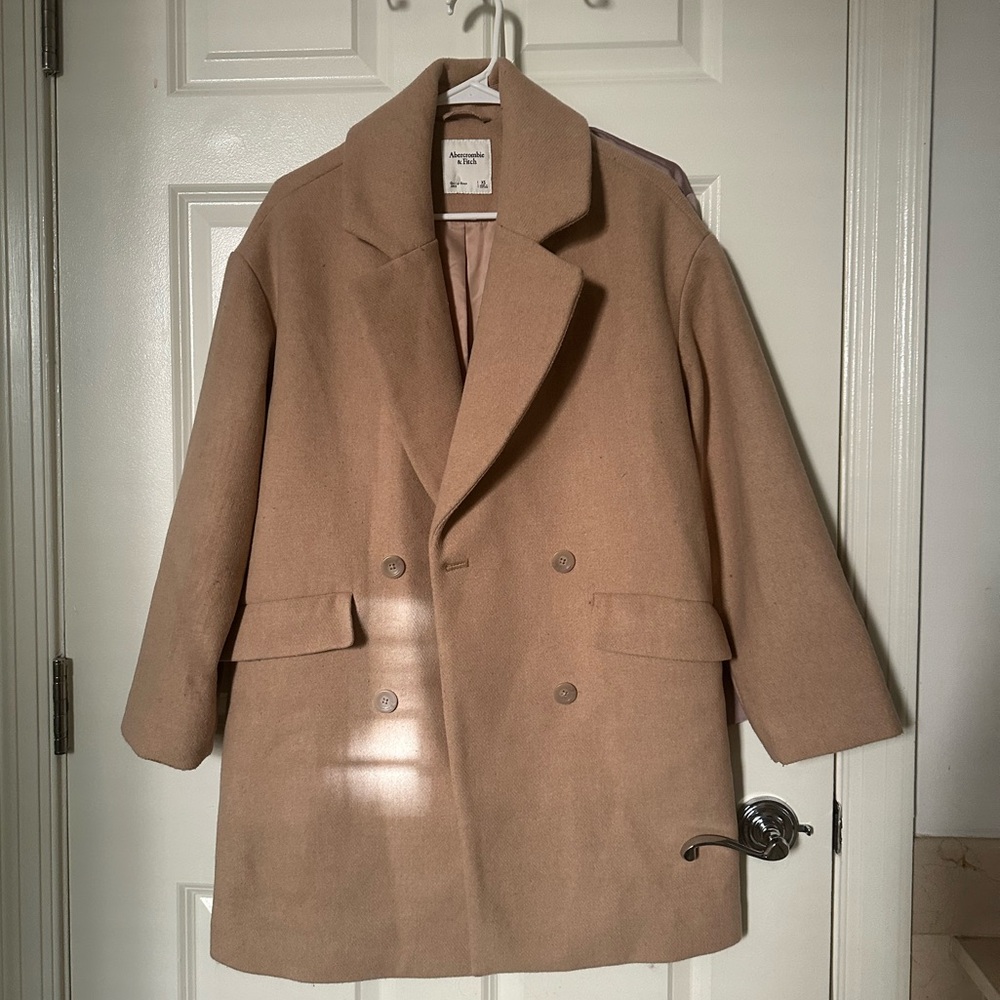 Abercrombie wool blend dad coat